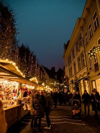 Lampu Natal di Bruges, Belgia
